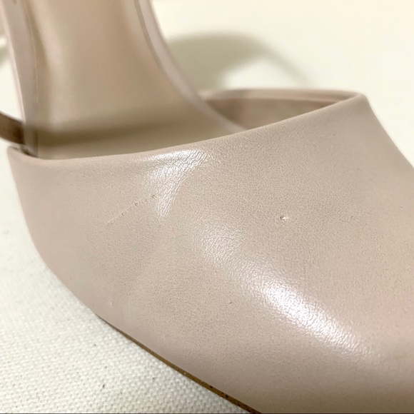 Nude Pointed Toe 3.5 Inch Stiletto Heel Sling Strap Pumps - Women’s Size 9 - Picture 9 of 15